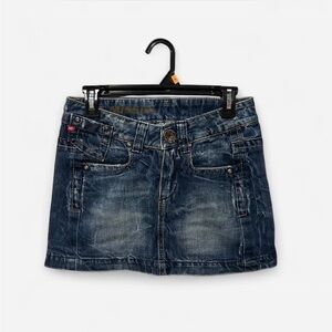 Miss Sixty Blue Denim Mini Skirt